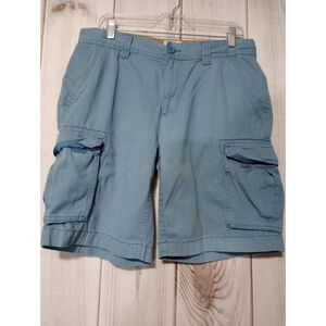 St Johns Bay Shorts Men's 34 Cargo Pockets Blue‎